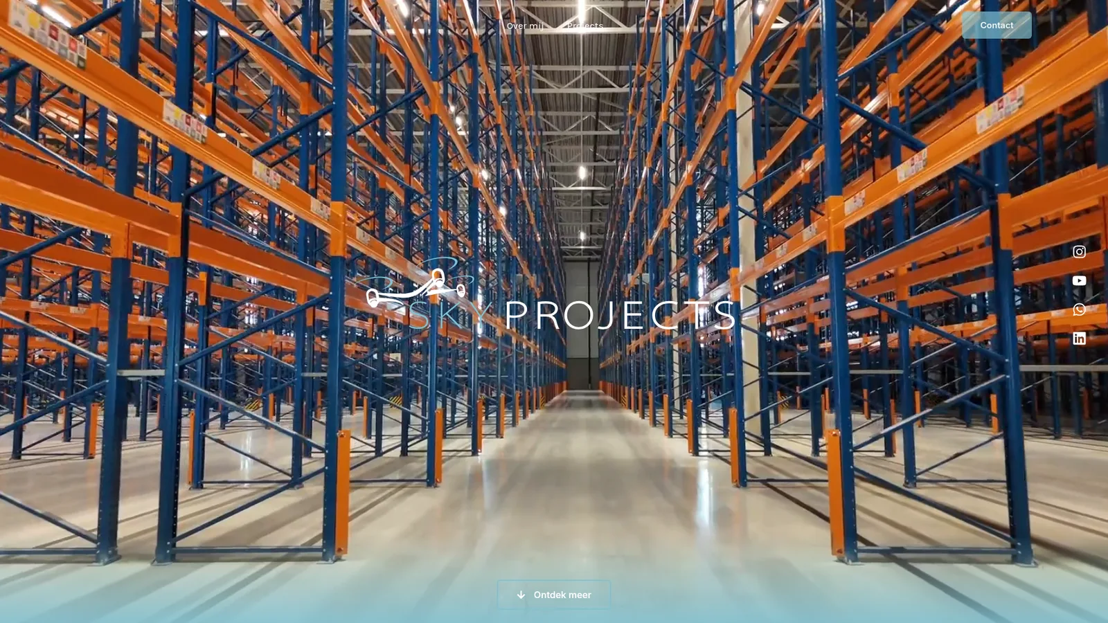 Screenshot van de website sky-projects.nl